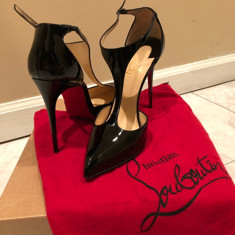 Christian Louboutin - Black J String 100 Patent